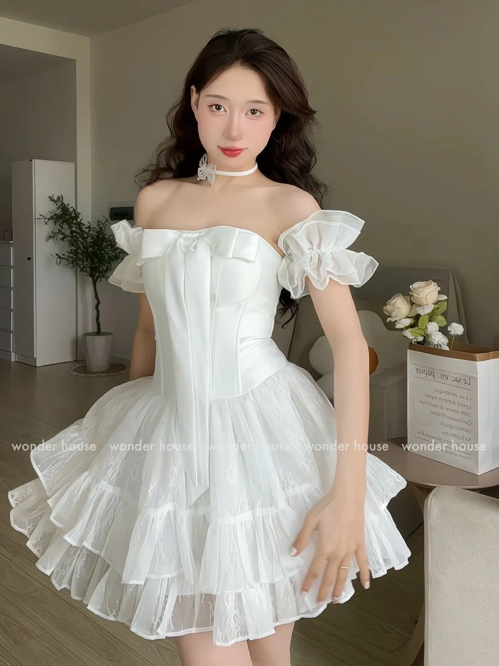 Ảnh Levi Dress Wonderhouse Đầm thiết kế dáng xòe công chúa chất vải dày dặn dự tiệc, dạo phố nữ tính sang trọng 2