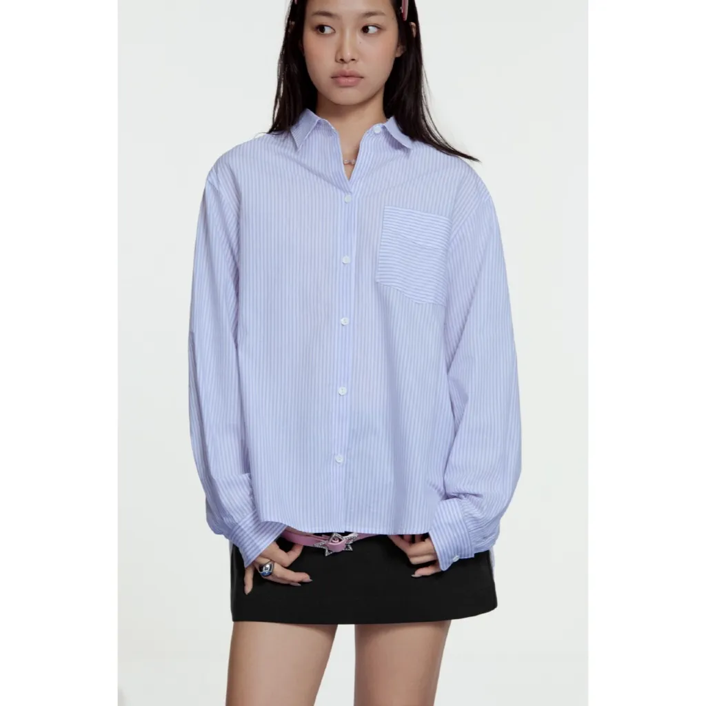Ảnh LIBÉ WORKSHOP - Áo sơ mi dáng oversize hoạ tiết sọc 1