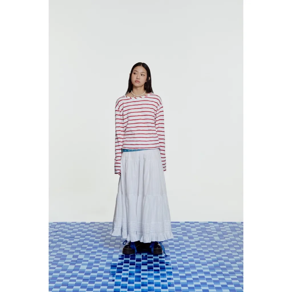Ảnh LIBÉ WORKSHOP - Áo thun tay dài oversize hoạ tiết sọc 3