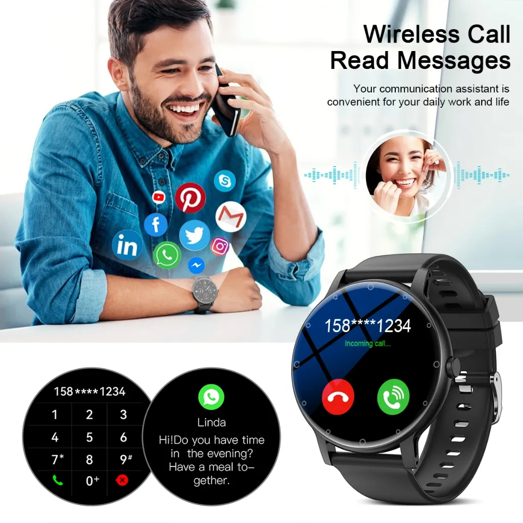 Ảnh Lige Đồng Hồ Thông Minh Kết Nối bluetooth Chống Thấm Nước Hỗ Trợ Theo Dõi Sức Khỏe 1
