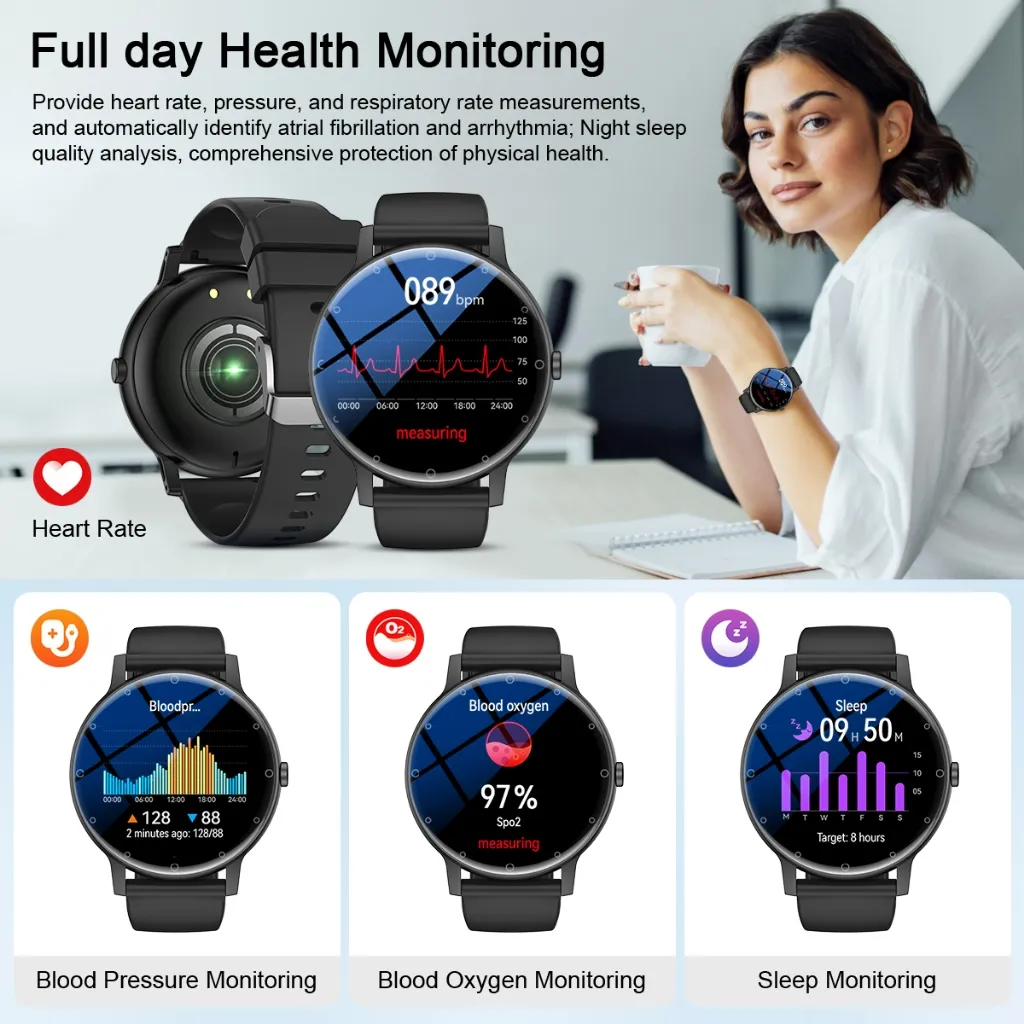 Ảnh Lige Đồng Hồ Thông Minh Kết Nối bluetooth Chống Thấm Nước Hỗ Trợ Theo Dõi Sức Khỏe 2
