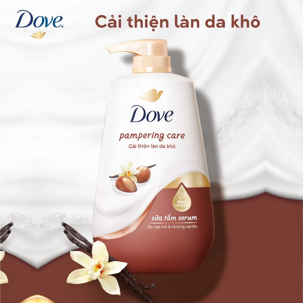 Ảnh [LIVE] Sữa Tắm Serum Dove Pro-Ceramide Giúp Da Đàn Hồi Và Căng Bóng chai 500g/900g 4