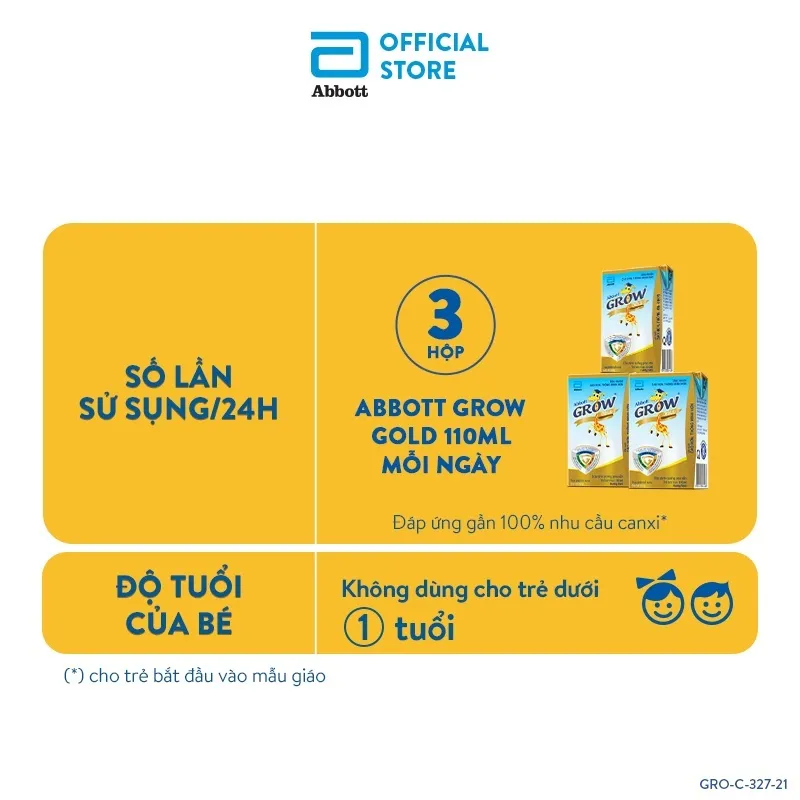 Ảnh [LIVE] Thùng 48 hộp Sữa nước Abbott Grow Gold 110ml/hộp 4