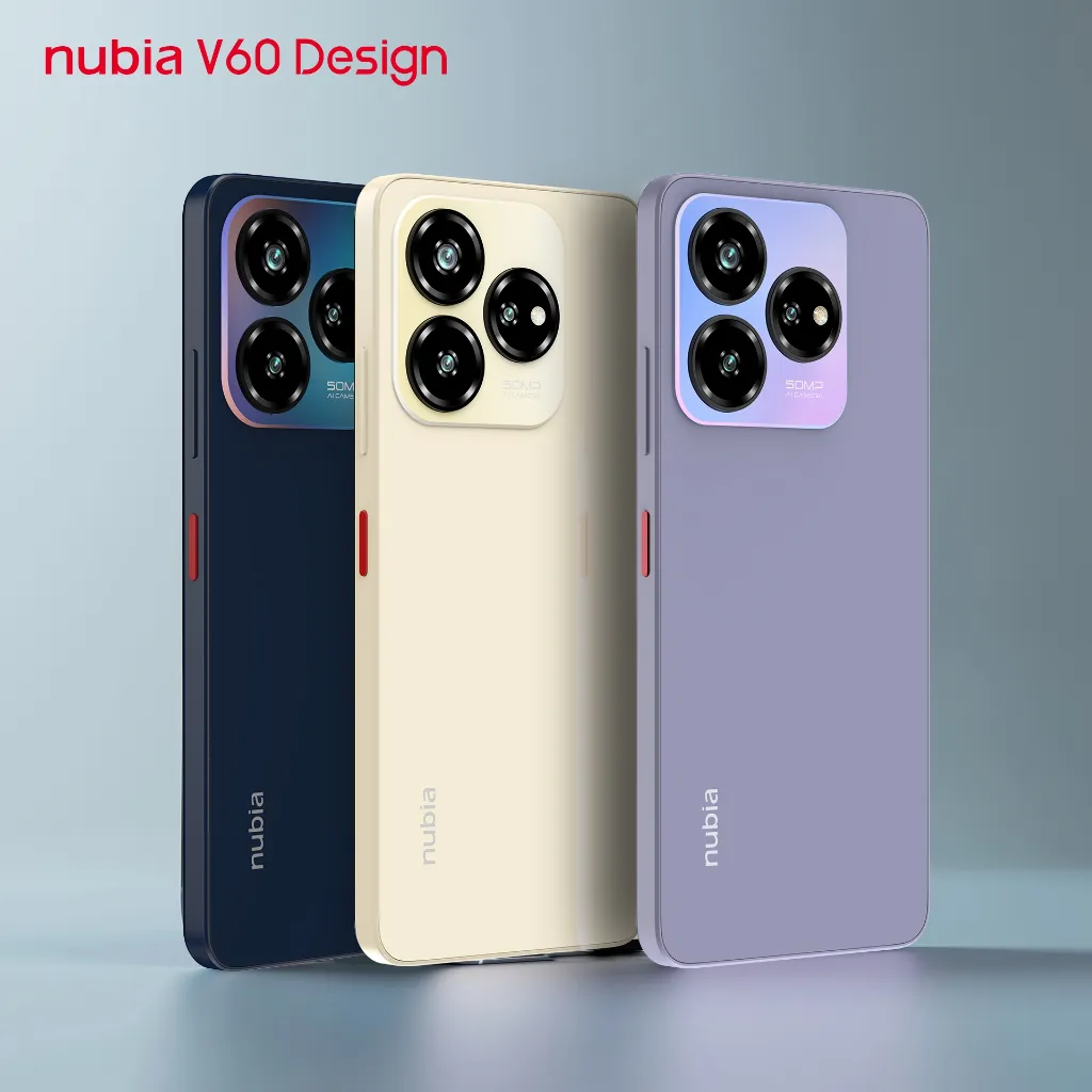 Ảnh [Livestream mã giảm 20%] Điện Thoại Nubia V60 Design | 16(6+10)GB/256GB | 6.6'' HD+ | Octa Core 1.6GHZ | 5000mAh 22.5W 3