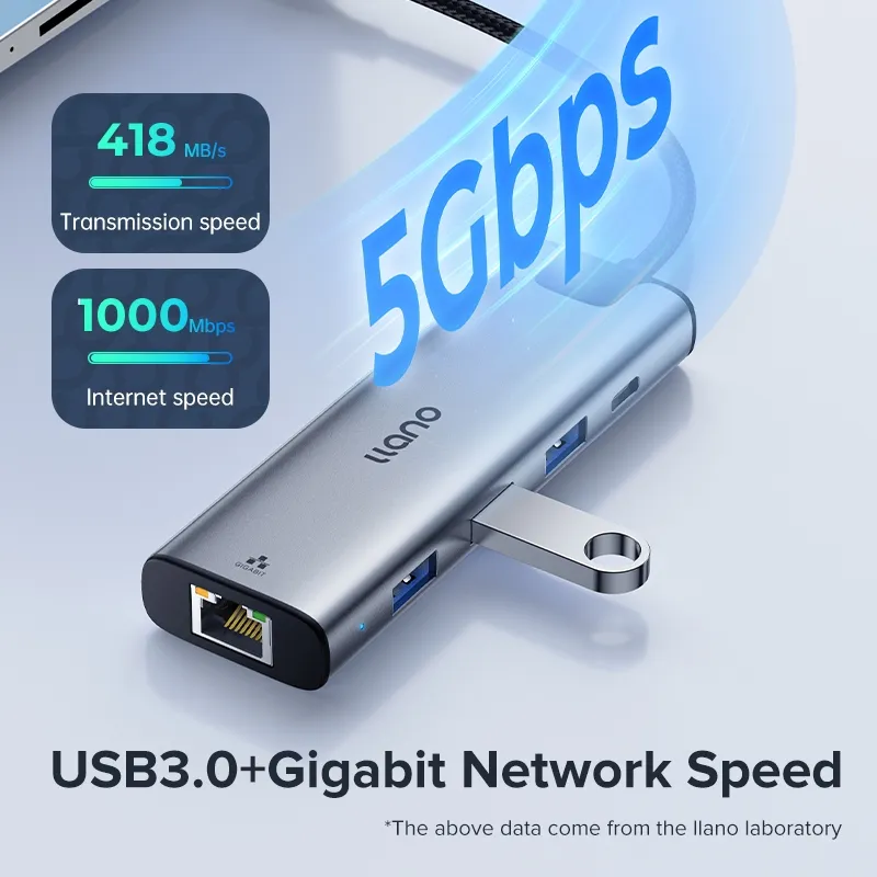 Ảnh Llano Bộ Chia 5 Cổng usb 3.0 2 Trong 1 Tiện Dụng 3