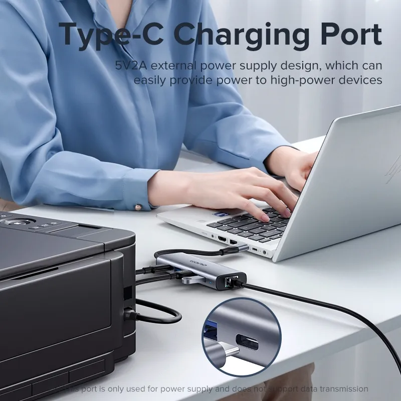 Ảnh Llano Bộ Chia 5 Cổng usb 3.0 2 Trong 1 Tiện Dụng 4