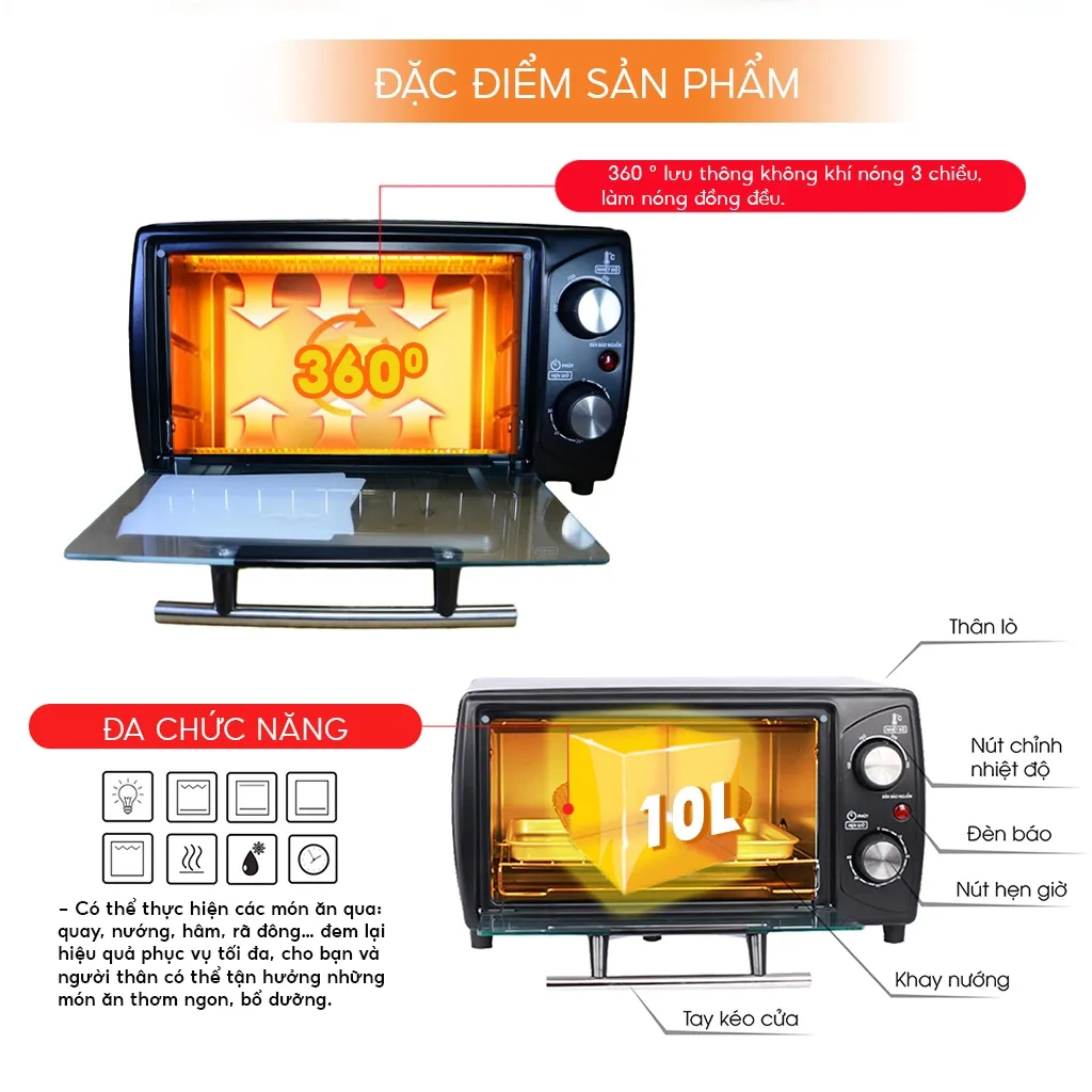 Ảnh Lò nướng điện 10L COMET - CM6510 2