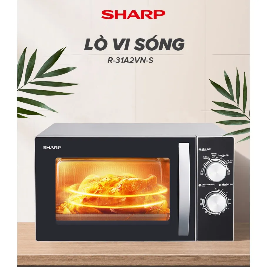 Ảnh Lò Vi Sóng Cơ Sharp R-31A2VN-S 23L, [ Công Suất 900W, 6 Mức Công Suất,Hẹn Giờ 30'] 3