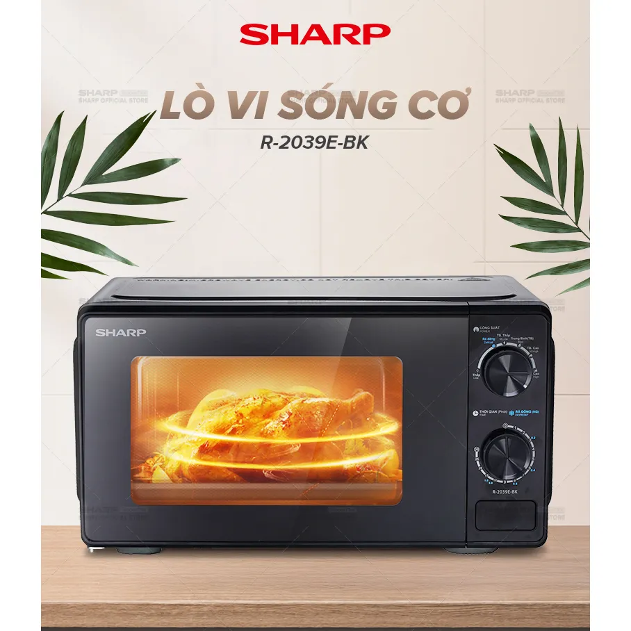 Ảnh Lò vi sóng dòng Cơ Sharp R-2039E-BK - Dung tích 20L, công suất 700W 1