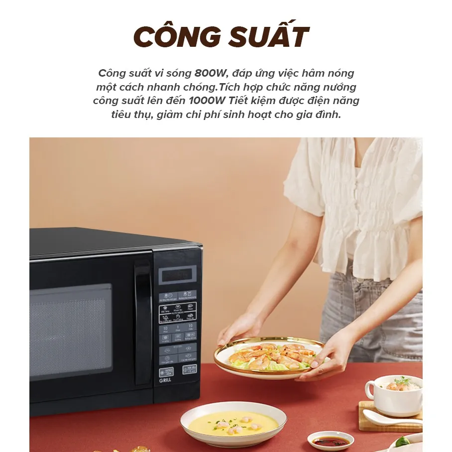 Ảnh Lò Vi Sóng Kết Hợp Nướng Sharp R-G273VN-B 20L 3