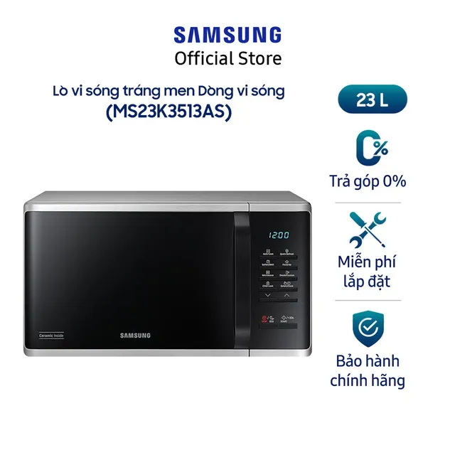 Ảnh Lò vi sóng Samsung MS23K3513AS 23L 800W 3