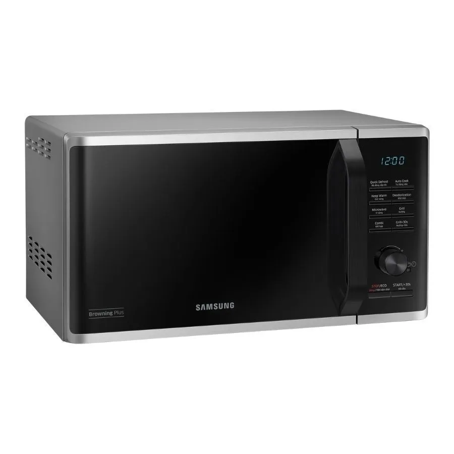 Ảnh Lò vi sóng tráng men Samsung Chế độ Rã đông nhanh Dung tích 23 L Màu Bạc MG23K3515AS 4