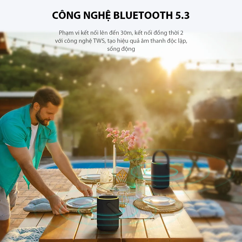 Ảnh Loa Bluetooth 5.3 âm pass mạnh mẽ VIVAN VS50 Hi-Fi Công Suất 40W - Chống Nước IPX7 - Hàng Chính Hãng 4