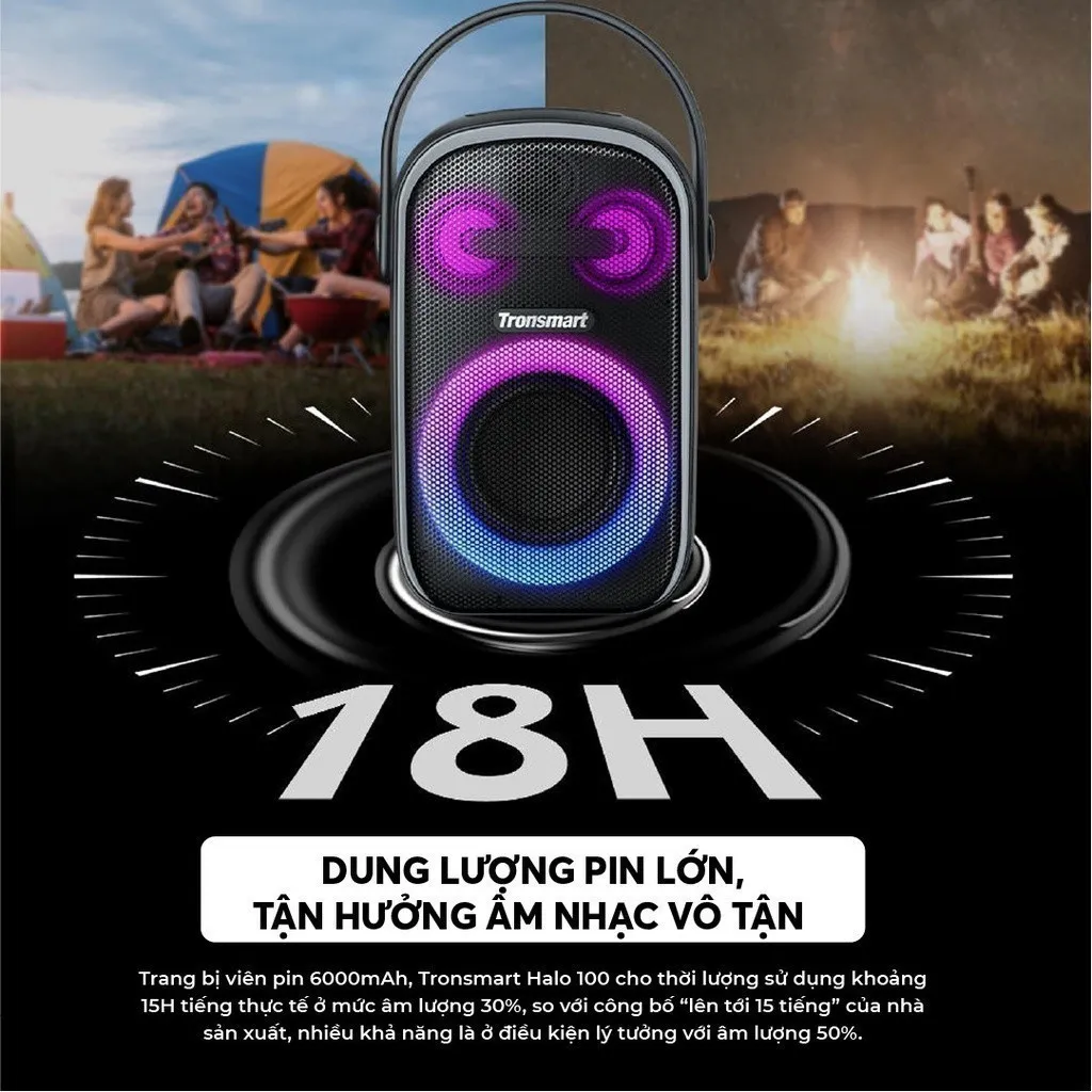 Ảnh Loa Bluetooth 5.3 Karaoke TRONSMART HALO 100/110 (kèm mic) | Công suất 60W | Tích hợp sạc dự phòng | Bảo hành 12 tháng 4