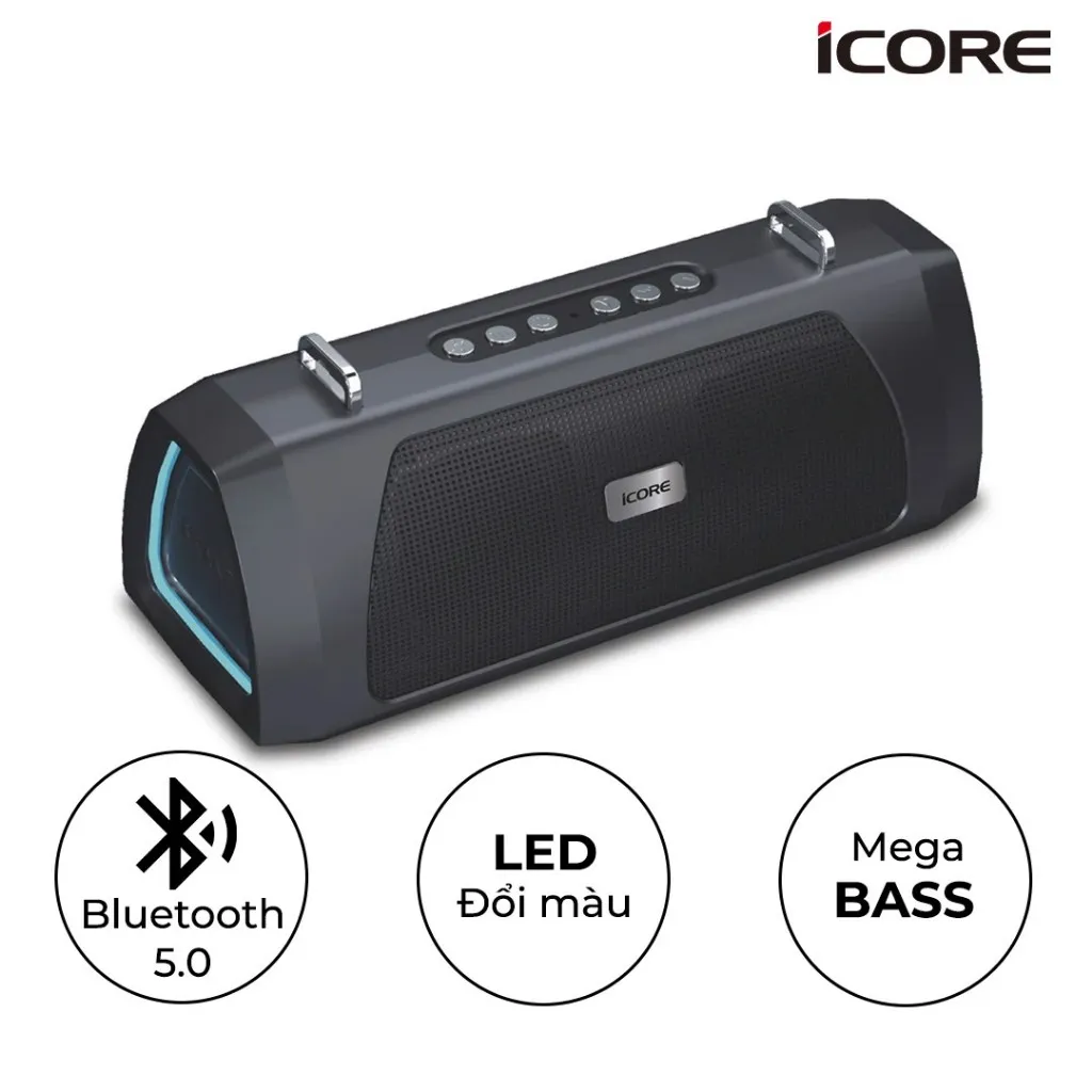 Ảnh Loa Bluetooth Chính Hãng 20w Bass Mạnh Có Đèn iCore B500 - CHÍNH HÃNG STORE 3