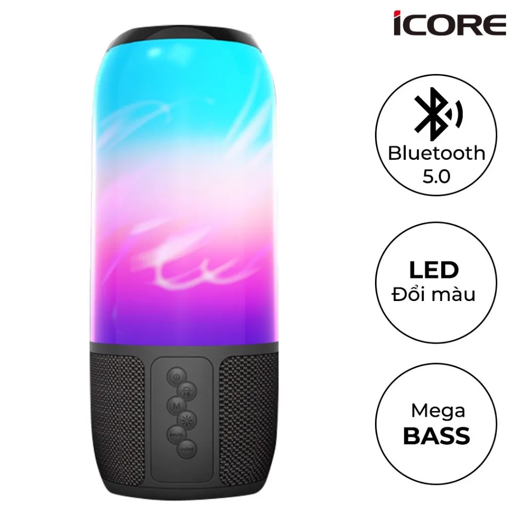Ảnh Loa Bluetooth Có Đèn iCore B800 - CHÍNH HÃNG STORE 3