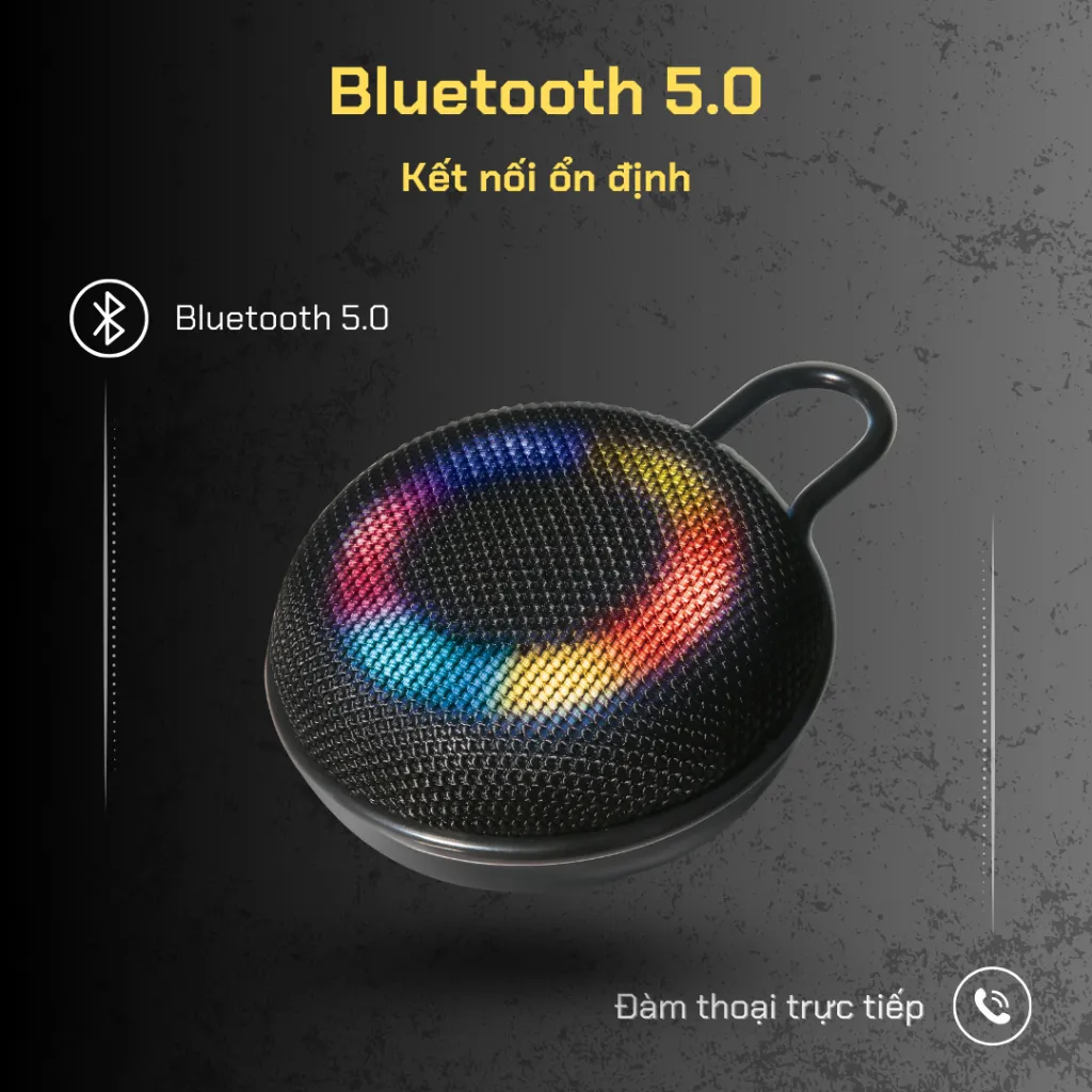 Ảnh Loa Bluetooth Có Đèn iCore Mini Chống Nước IPX4 - CHÍNH HÃNG STORE 3