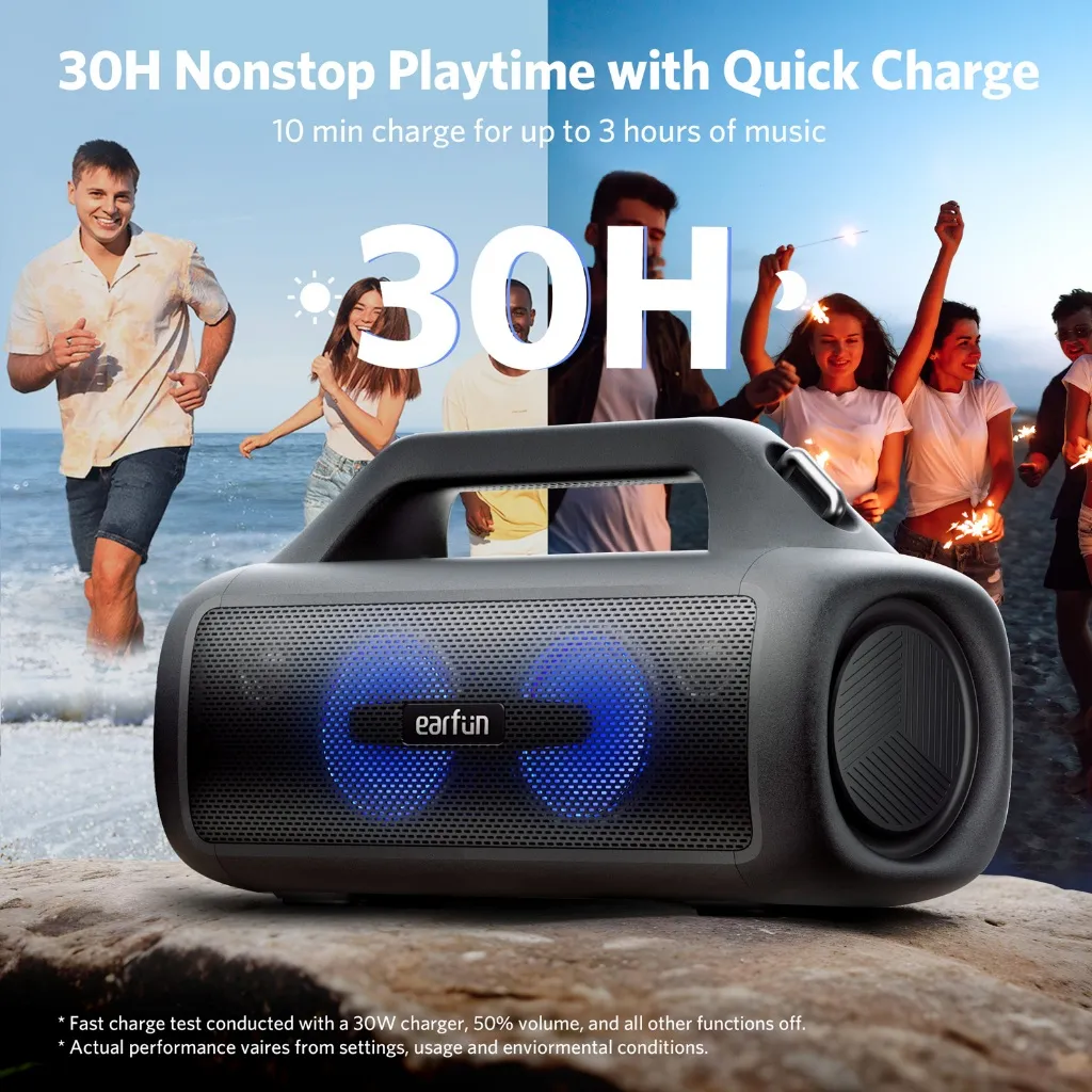 Ảnh Loa bluetooth di động Earfun Uboom X công suất 80W thời gian nghe 30h tinh chỉnh EQ bởi Oluv 2