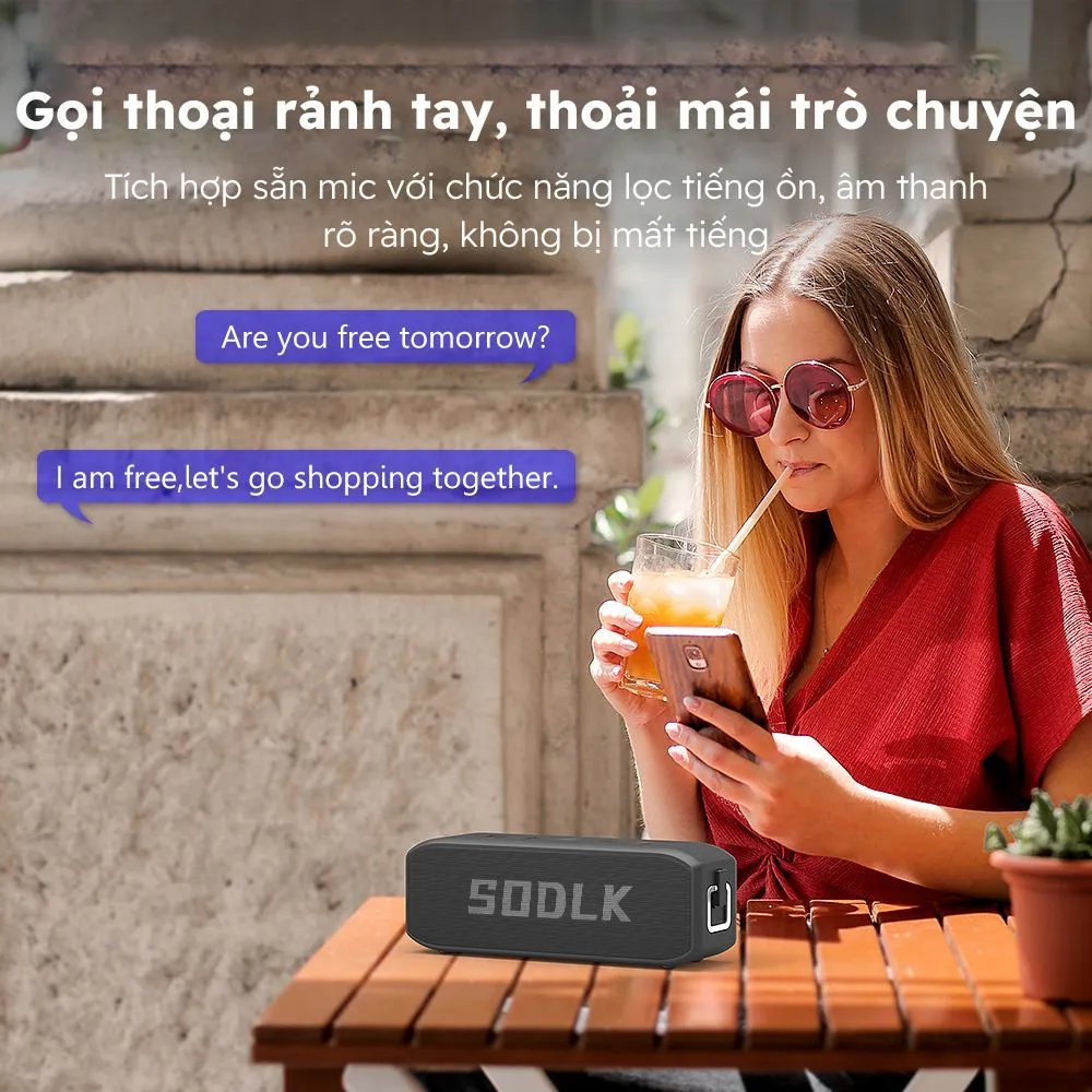 Ảnh Loa Bluetooth di động mini SODLK TX5 Hệ thống âm thanh vòm 20W | Bluetooth 5.0 | Chống Nước IPX7 | BẢO HÀNH 12 Tháng 4