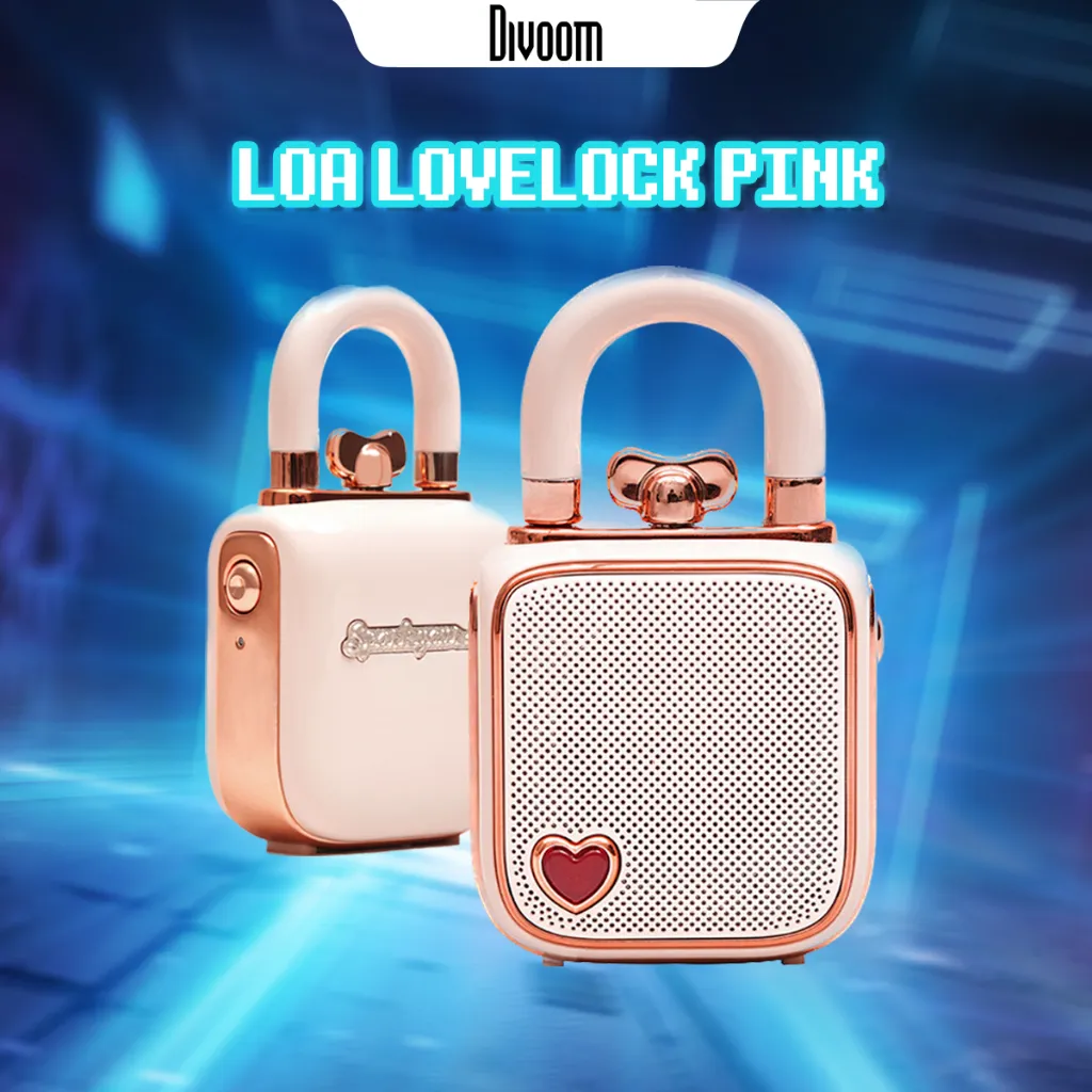 Ảnh Loa Bluetooth Divoom Lovelock Pink công suất 5W kiểu dáng dễ thương 1