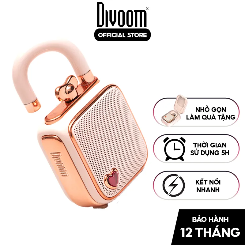 Ảnh Loa Bluetooth Divoom Lovelock Pink công suất 5W kiểu dáng dễ thương 2