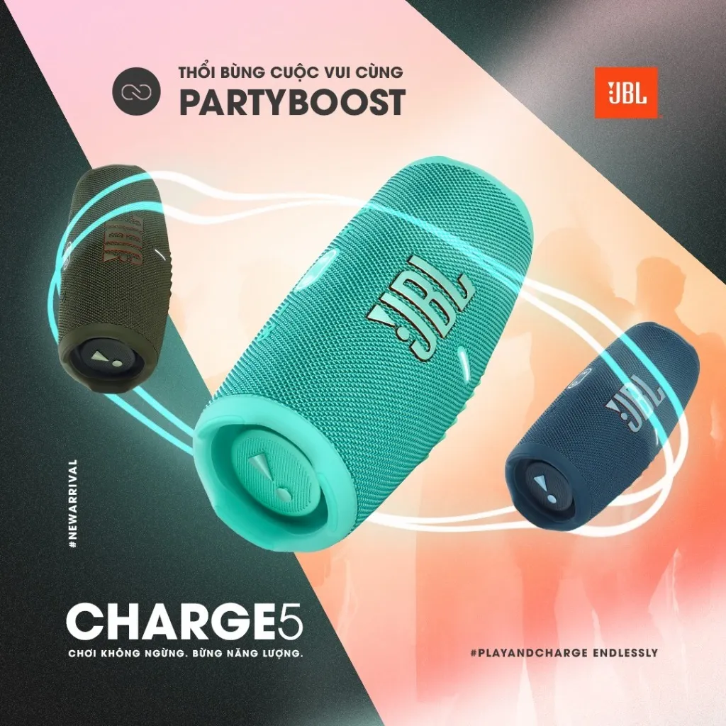 Ảnh Loa Bluetooth JBL Charge 5 - Hàng Chính Hãng 3