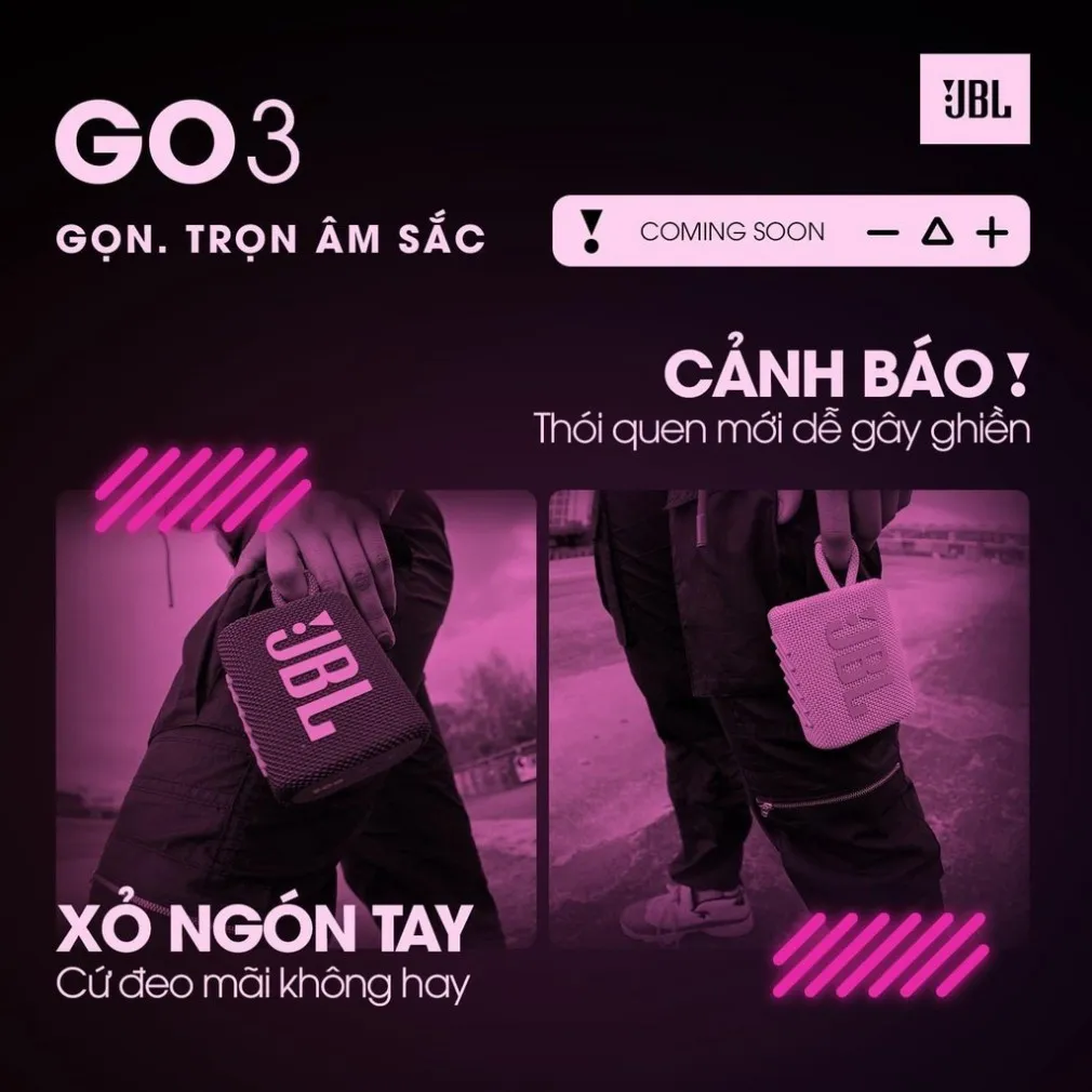 Ảnh Loa Bluetooth JBL GO 3 Công Suất 4.2W Nghe Nhạc Tới 5h Chống Nước IP67 Kết Nối Bluetooth 5.1 4