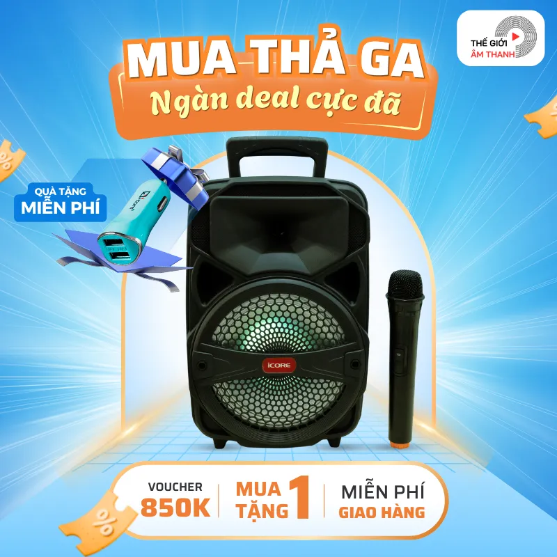 Ảnh Loa Bluetooth Karaoke Xách Tay iCore i-99 - CHÍNH HÃNG STORE 1