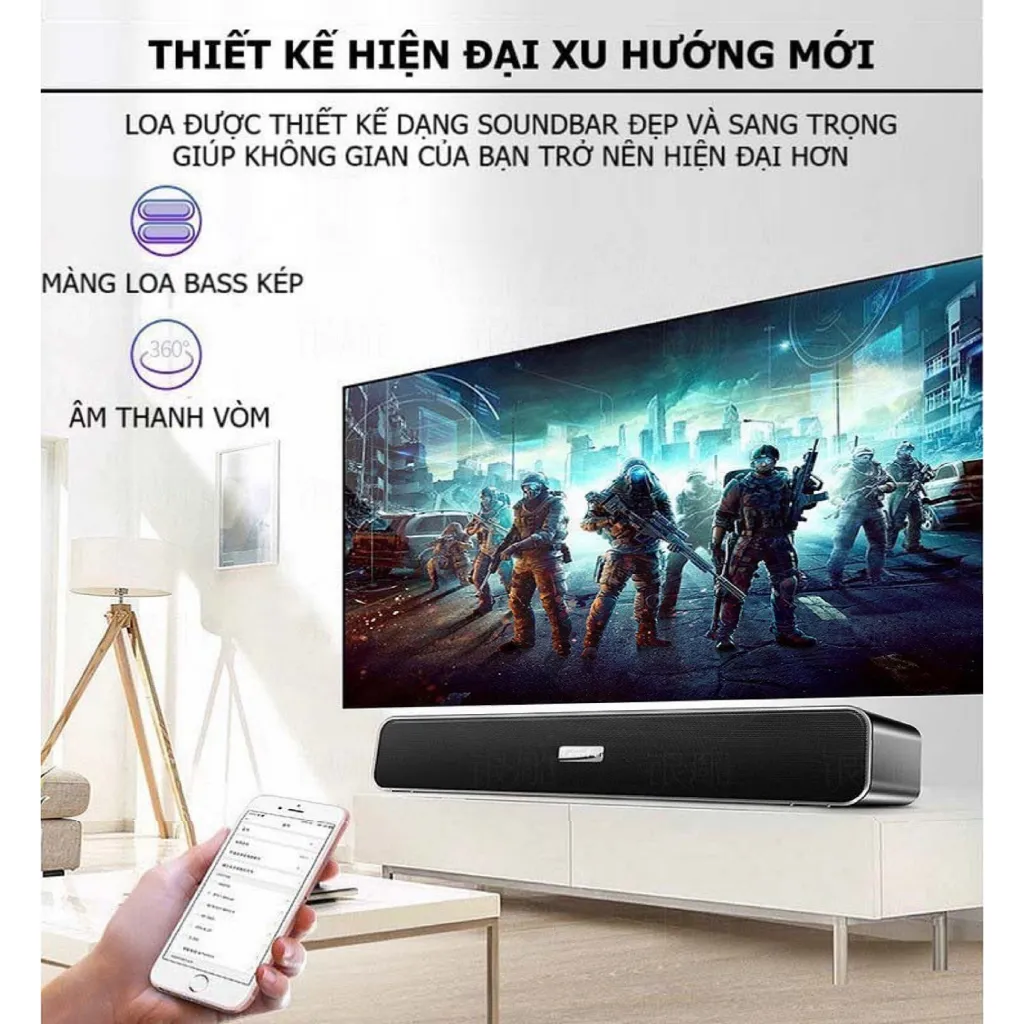 Ảnh Loa bluetooth không dây siêu bass Gutek A36 đa năng nghe nhạc âm thanh sống động sử dụng USB thẻ nhớ 3