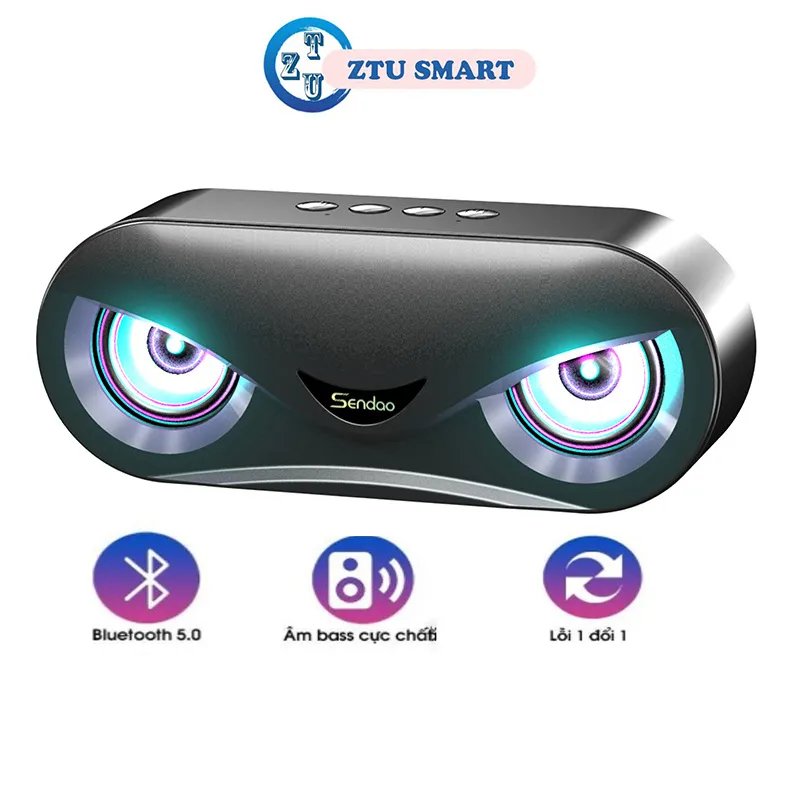 Ảnh Loa bluetooth không dây ZTU SMART M06 âm thanh nổi, Đèn Led mắt cú siêu đẹp.Hỗ trợ sạc điện tiện lợi 1
