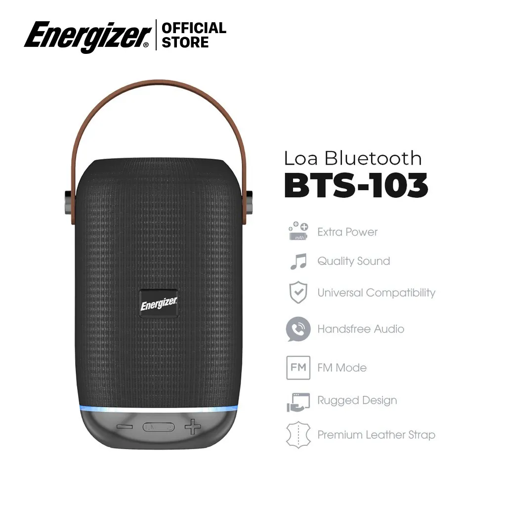 Ảnh Loa Bluetooth Kiêm Sạc Dự Phòng Energizer BTS103 - 10W - Hàng Chính Hãng, Bảo Hành 2 Năm 1 Đổi 1 1