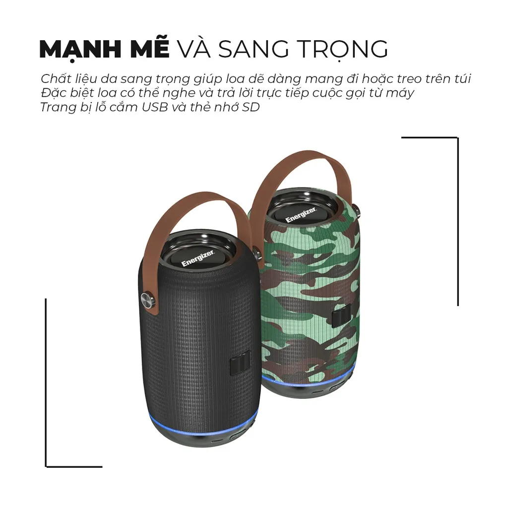 Ảnh Loa Bluetooth Kiêm Sạc Dự Phòng Energizer BTS103 - 10W - Hàng Chính Hãng, Bảo Hành 2 Năm 1 Đổi 1 2