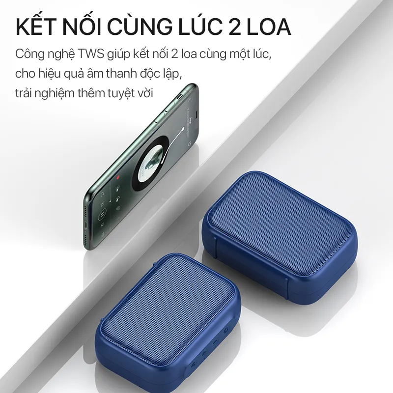 Ảnh Loa Bluetooth Mini 5.0 ROBOT RB100 5W - Pin Lâu, Hỗ Trợ Nghe Nhạc Bằng Thẻ Nhớ TF & USB 2