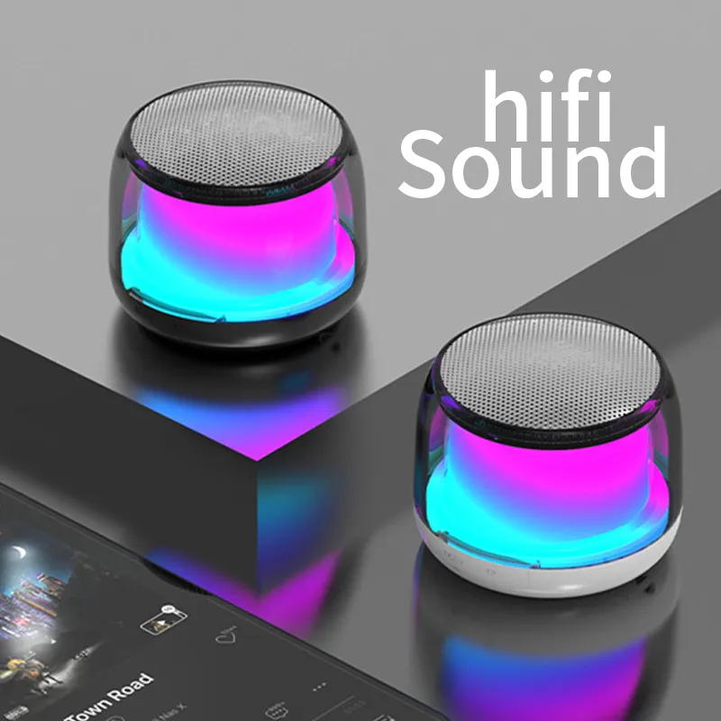 Ảnh Loa Bluetooth mini PFFEE không dây có đèn LED với micro 2