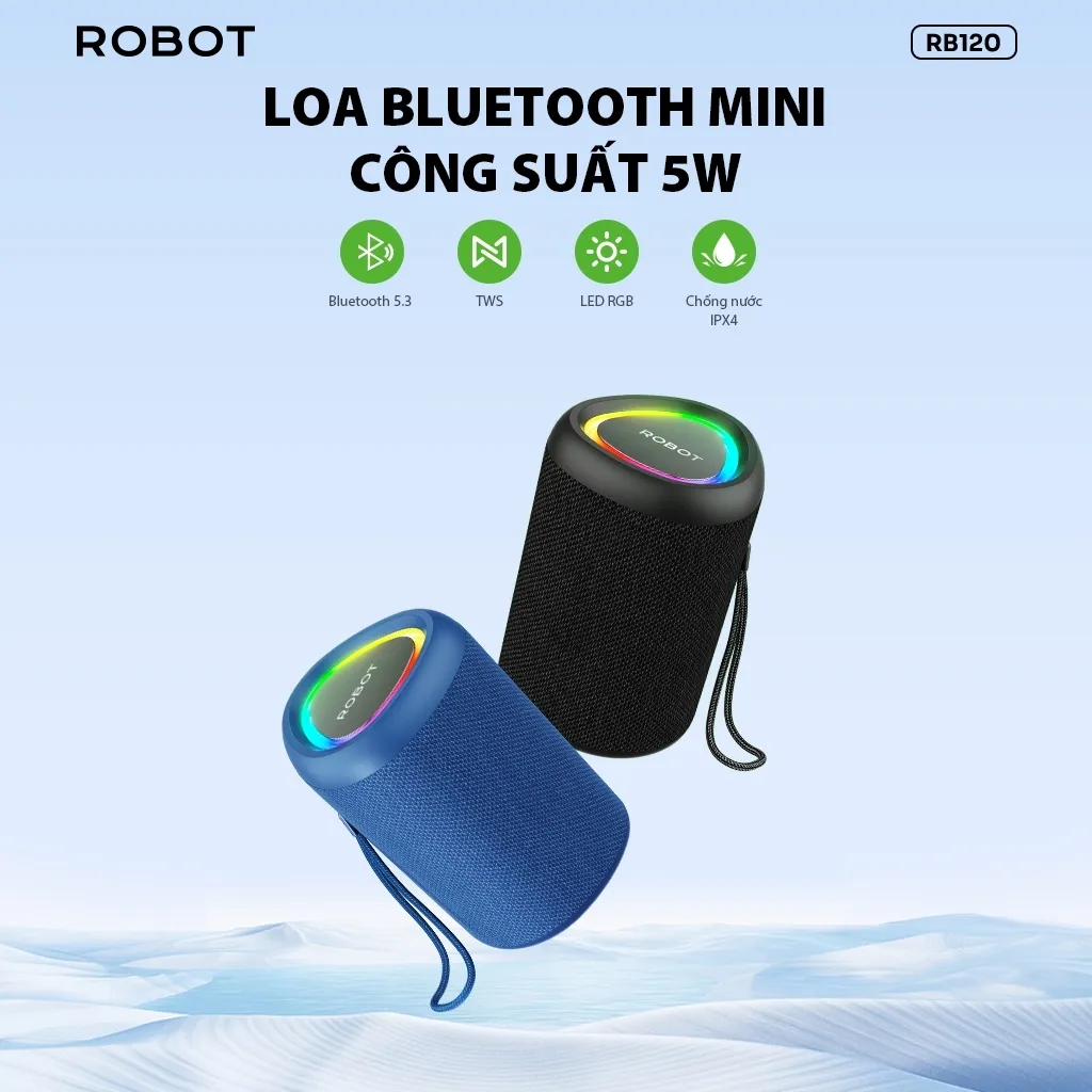 Ảnh Loa Bluetooth Mini VIVAN RB120 Công Suất 5W Đèn Led RGB Hỗ Trợ Kết Nối Thẻ Nhớ - Hàng Chính Hãng 2