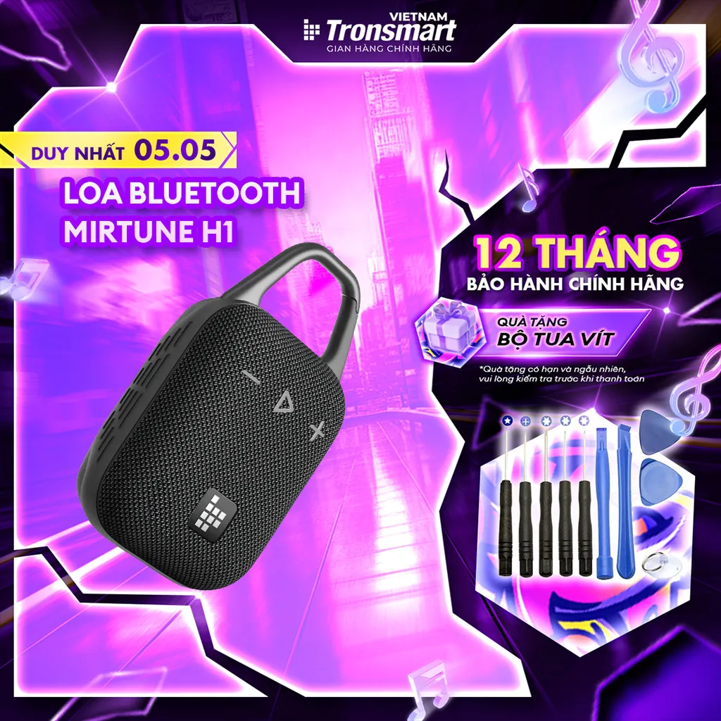 Ảnh Loa Bluetooth Tronsmart MIRTUNE H1 V5.3 | Công Suất 8W bass mạnh | Kháng nước IPX7 | 20H chơi nhạc | Bảo Hành 12 Tháng 1
