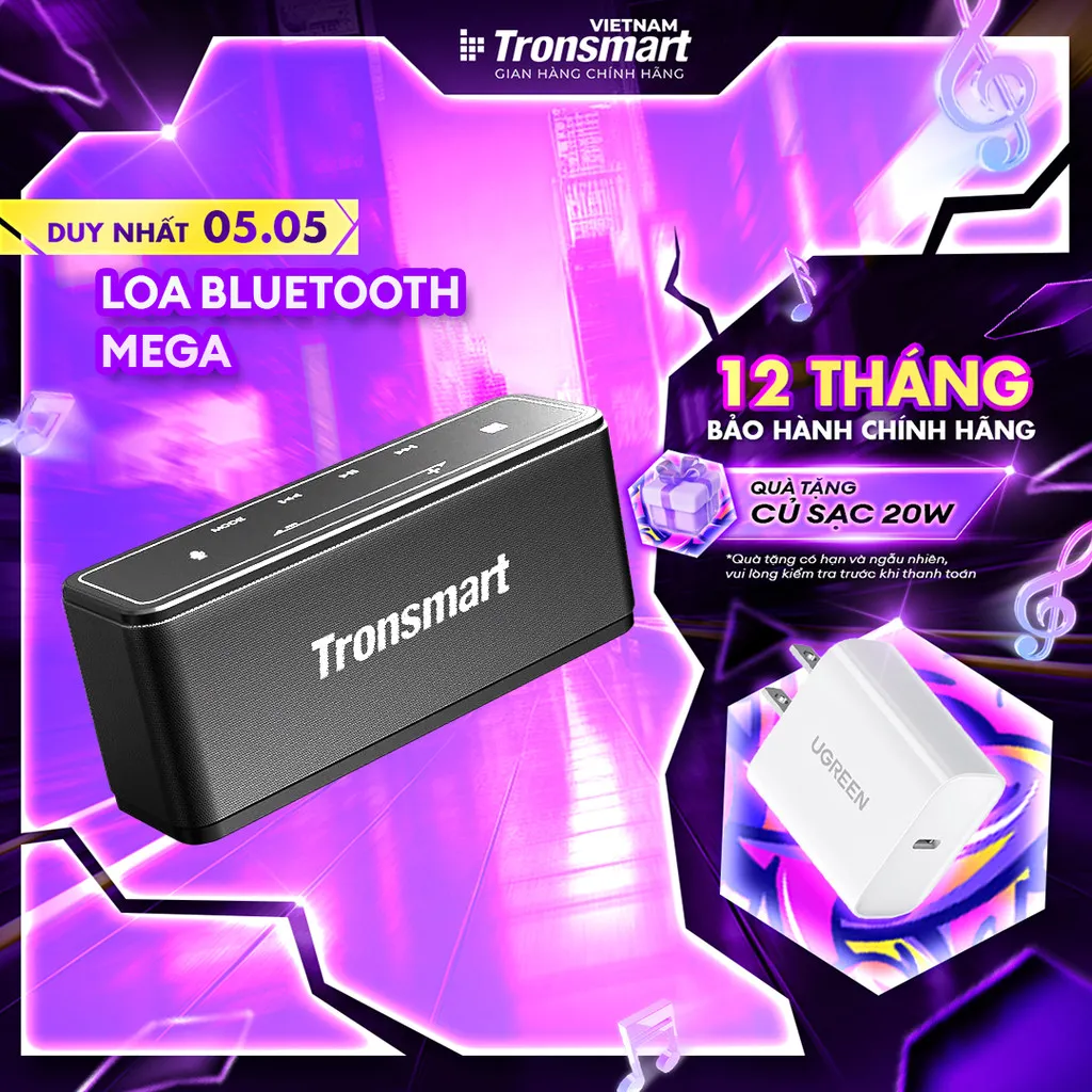 Ảnh Loa Bluetooth Tronsmart Element Mega | Công suất 40W | Công nghệ âm thanh 3D | 15h chơi nhạc | Bảo Hành 12 tháng 1