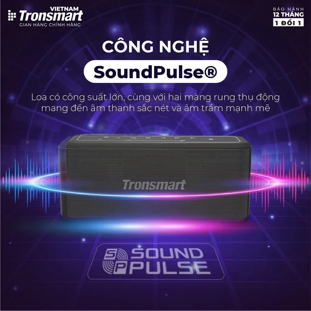 Ảnh Loa Bluetooth Tronsmart Element Mega Pro | Công suất 60W | Công nghệ SoundPulse | Cảm Ứng Chạm | Bảo Hành 12 tháng 2