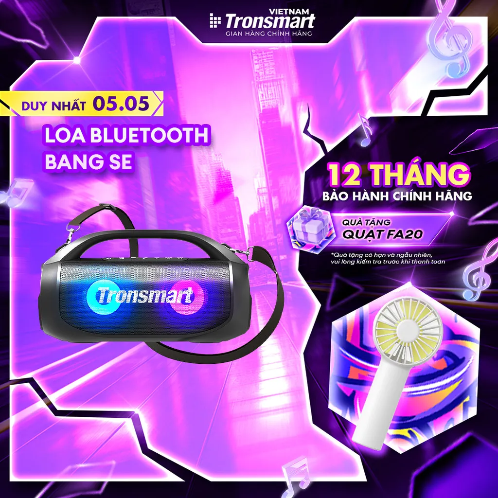 Ảnh Loa Bluetooth Tronsmart BANG SE V5.3 | 24H chơi nhạc | Tích hợp sạc dự phòng | Kháng nước IPX6 | Bảo hành 12 tháng 1
