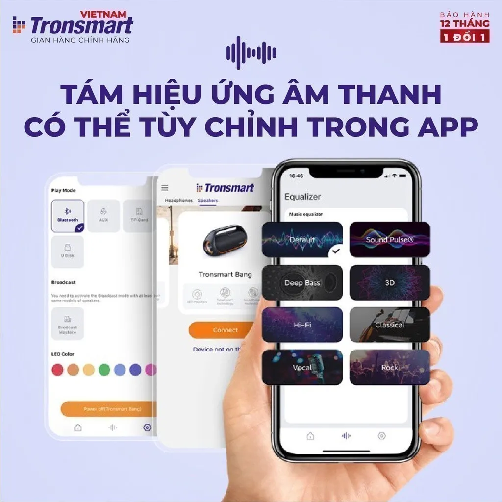 Ảnh Loa bluetooth Tronsmart BANG Upgrade V5.3 | Công suất 60W | Công nghệ SoundPulse | 6 chế độ EQ | Bảo hành 12 tháng 3