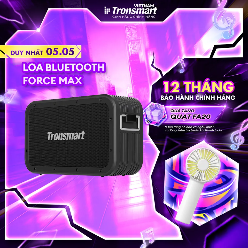 Ảnh Loa Bluetooth Tronsmart Force Max | Công suất 80W | Công nghệ SoundPulse | Chơi nhạc đến 13H | Bảo Hành 12 tháng 1