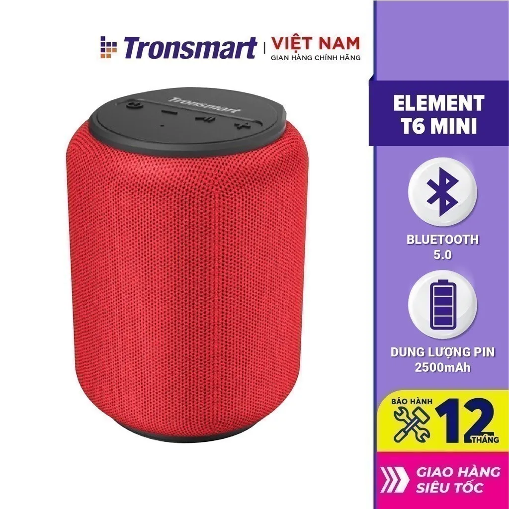 Ảnh Loa Bluetooth Tronsmart T6 Mini Upgraded V5.3 | Công suất 15W | Âm thanh 360° | Kháng nước IPX6 | BH 12 tháng 2