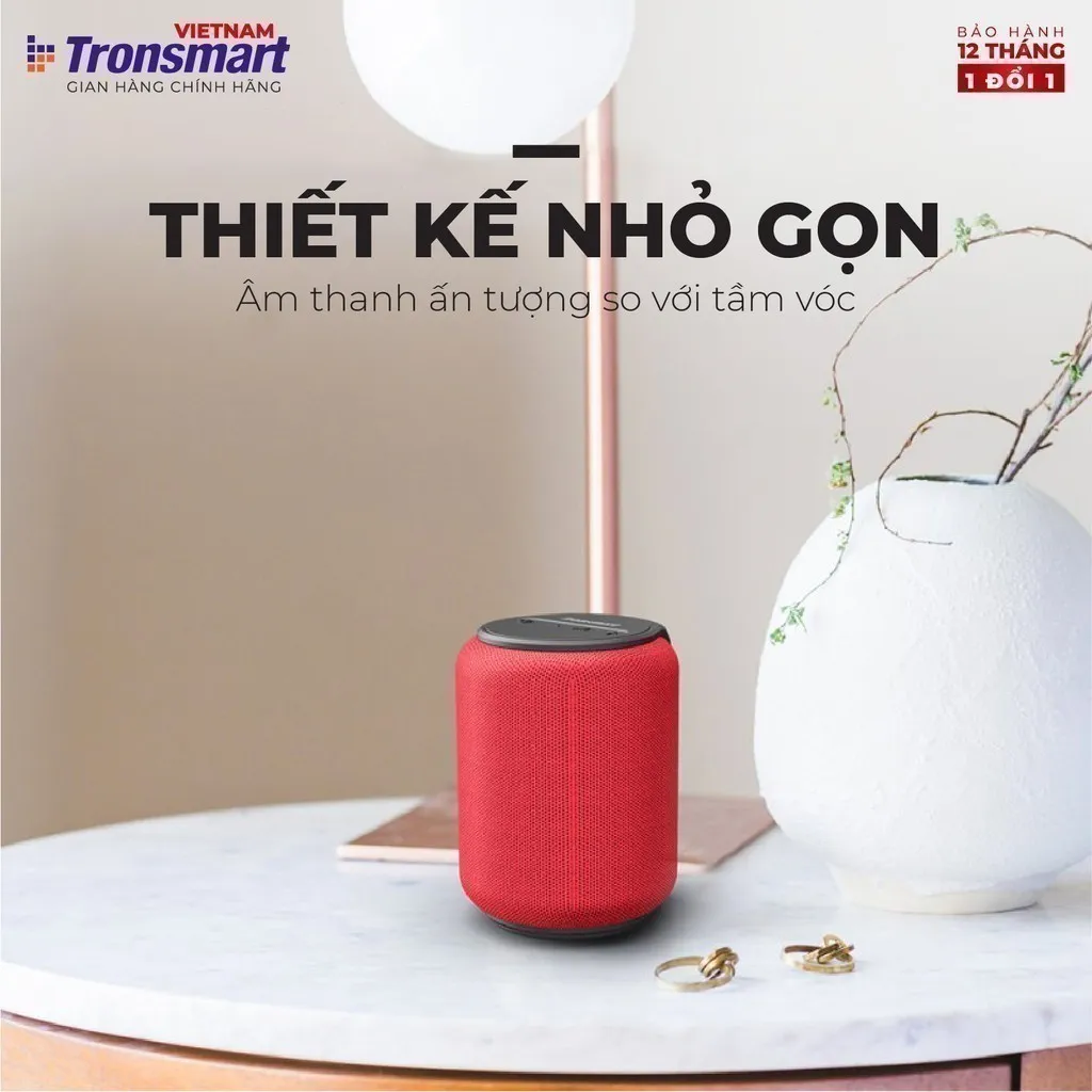 Ảnh Loa Bluetooth Tronsmart T6 Mini Upgraded V5.3 | Công suất 15W | Âm thanh 360° | Kháng nước IPX6 | BH 12 tháng 3