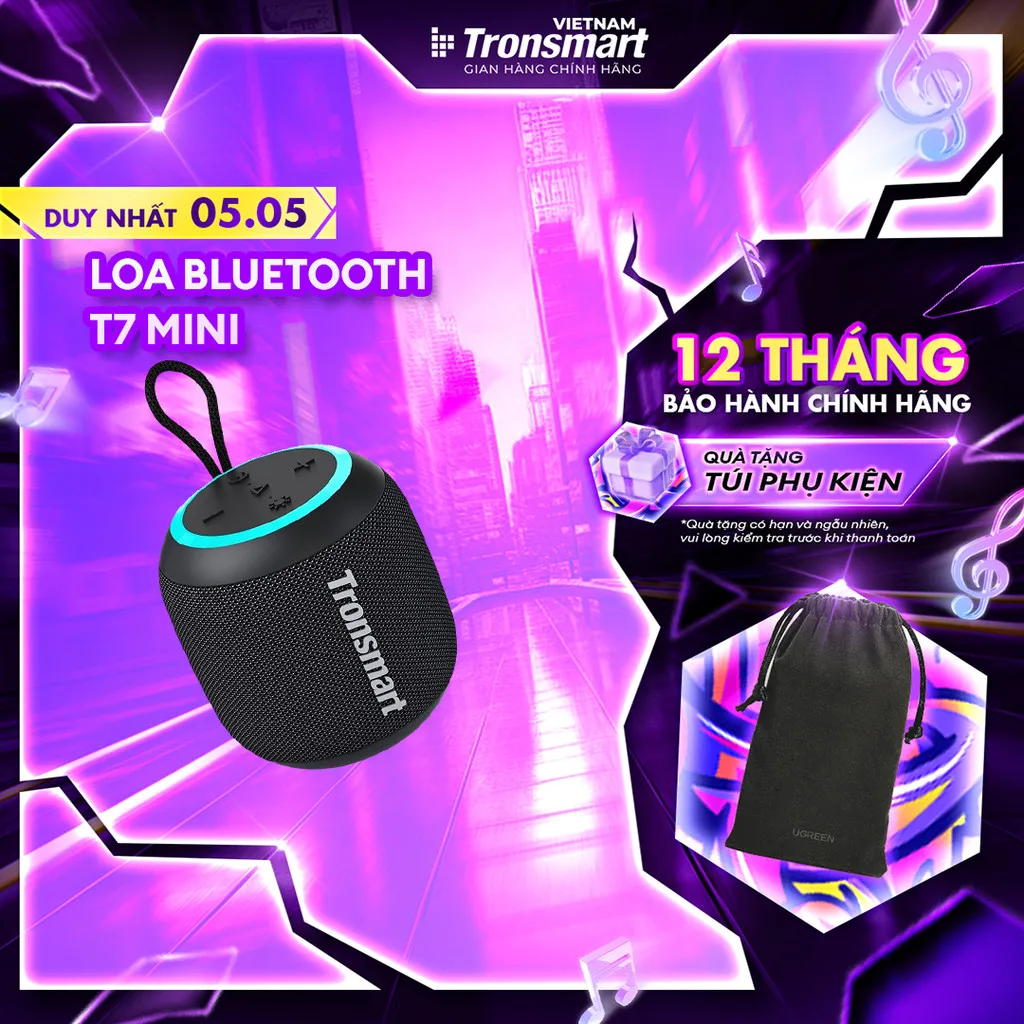 Ảnh Loa Bluetooth Tronsmart T7 Mini V5.3 | Công suất 15W | 18h chơi nhạc | Hỗ trợ thẻ nhớ | Bảo hành 12 Tháng 1