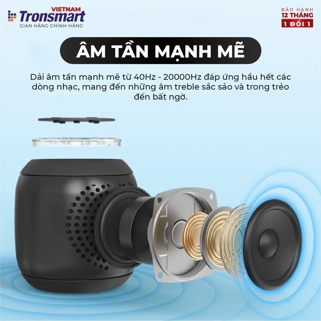 Ảnh Loa Bluetooth Tronsmart T7 Mini V5.3 | Công suất 15W | 18h chơi nhạc | Hỗ trợ thẻ nhớ | Bảo hành 12 Tháng 2
