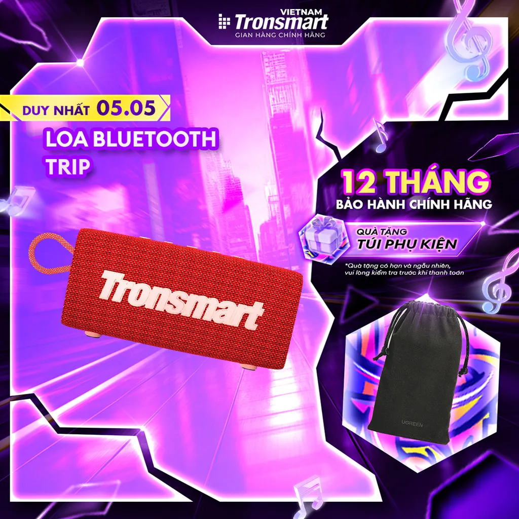Ảnh Loa Bluetooth Tronsmart Trip V5.3 | Công suất 10W | Chống nước IPX7 | 20H chơi nhạc | Bảo hành 12 tháng 1