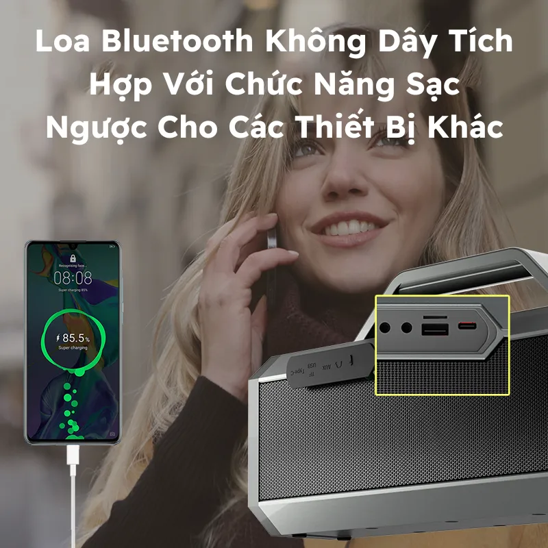 Ảnh Loa Karaoke Bluetooth 5.0 không dây SODLK S520 công suất cao 150W với giao diện âm thanh 6,5MM hỗ trợ thiết bị âm nhạc 3