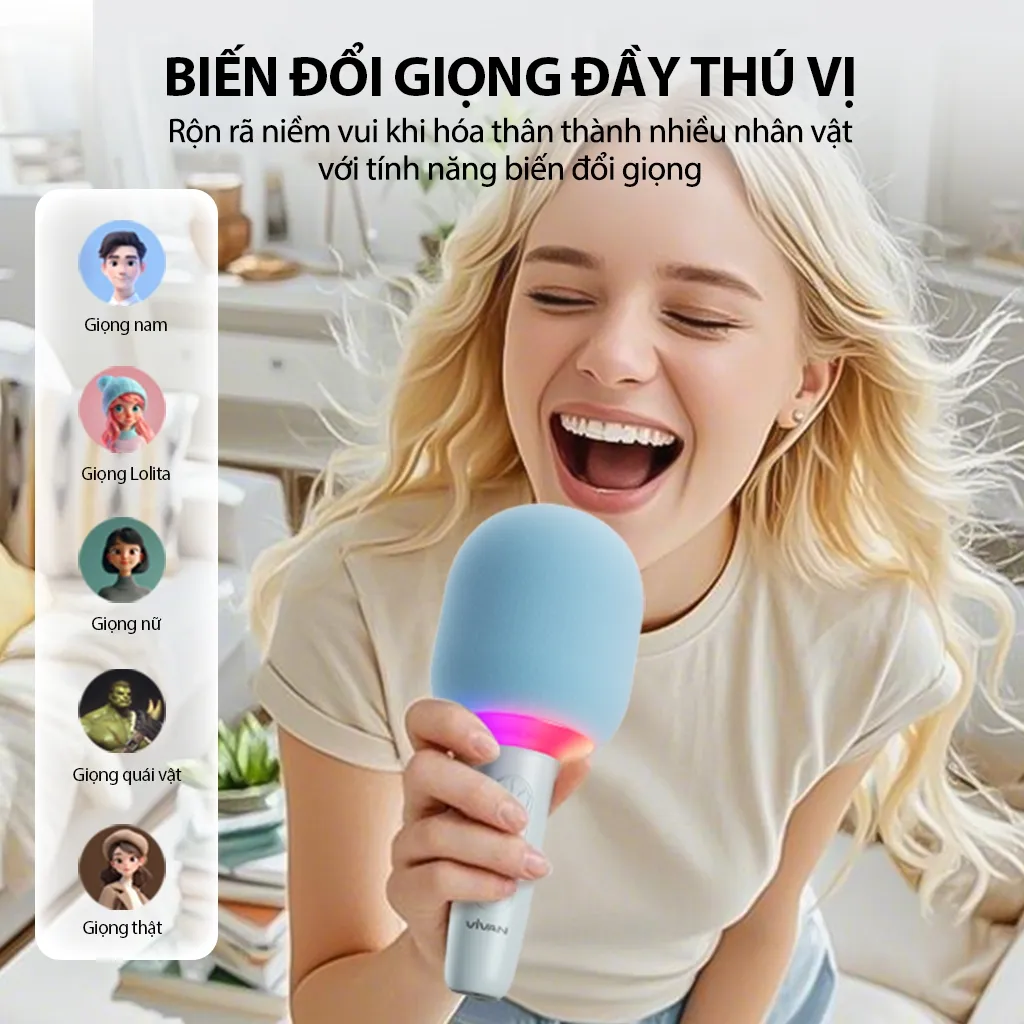 Ảnh Loa Karaoke tích hợp Micro VIVAN VS9 3W chính hãng 3