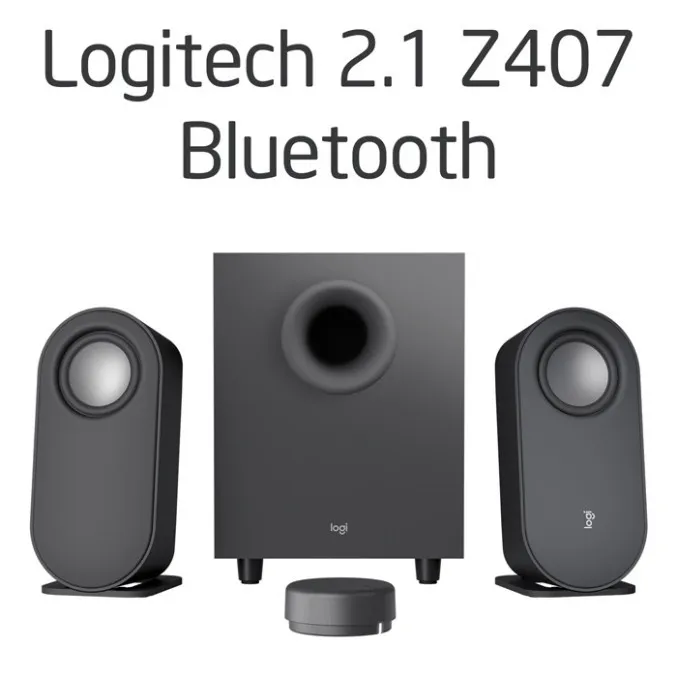 Ảnh Loa Logitech 2.1 Z407 bluetooth ,3.5 mm, công suất tối đa 80w ,hàng chính hãng bảo hành 12 tháng 1