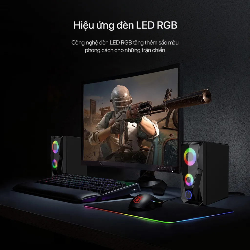 Ảnh Loa Máy Tính Gaming ROBOT RS200 Hiệu Ứng Đèn LED Âm Thanh HD Chất Lượng Cao Bảo Hành Chính Hãng 12 Tháng 4